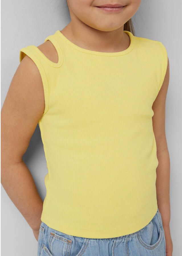 S.Oliver T-shirt rib gebreid geel - Foto 2