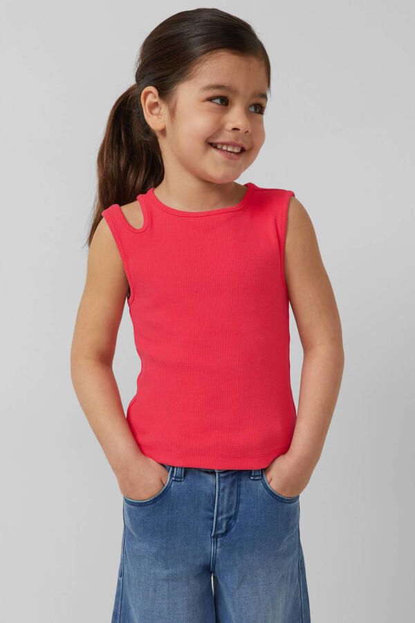 S.Oliver T-shirt rib gebreid rood