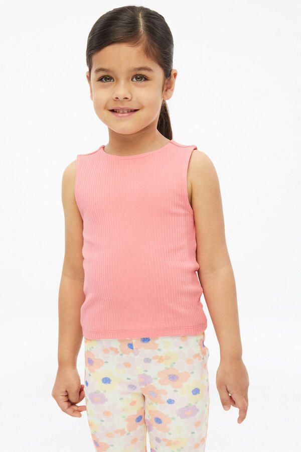 S.Oliver T-shirt rib gebreid roze