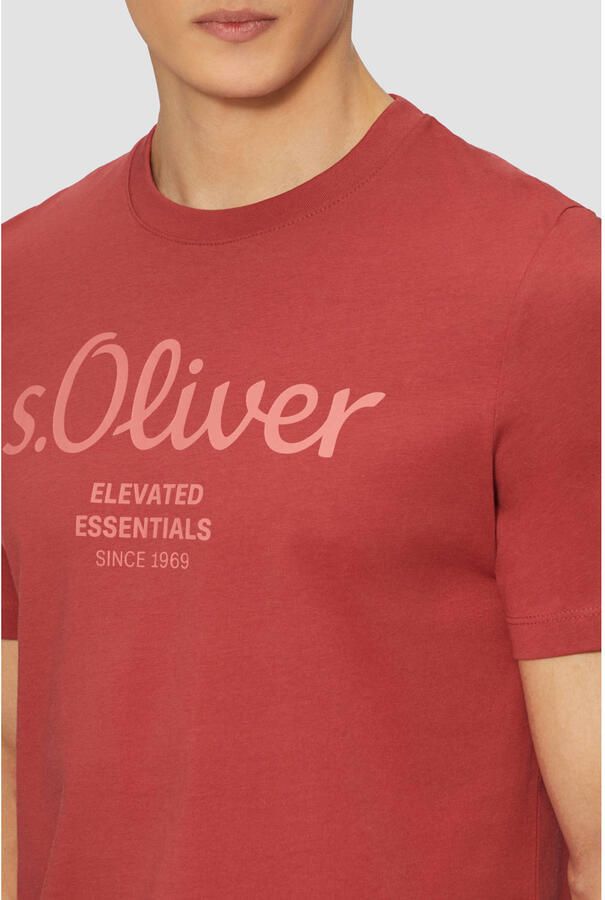 S.Oliver RED LABEL Regular fit T-shirt van puur katoen met grote labelprint