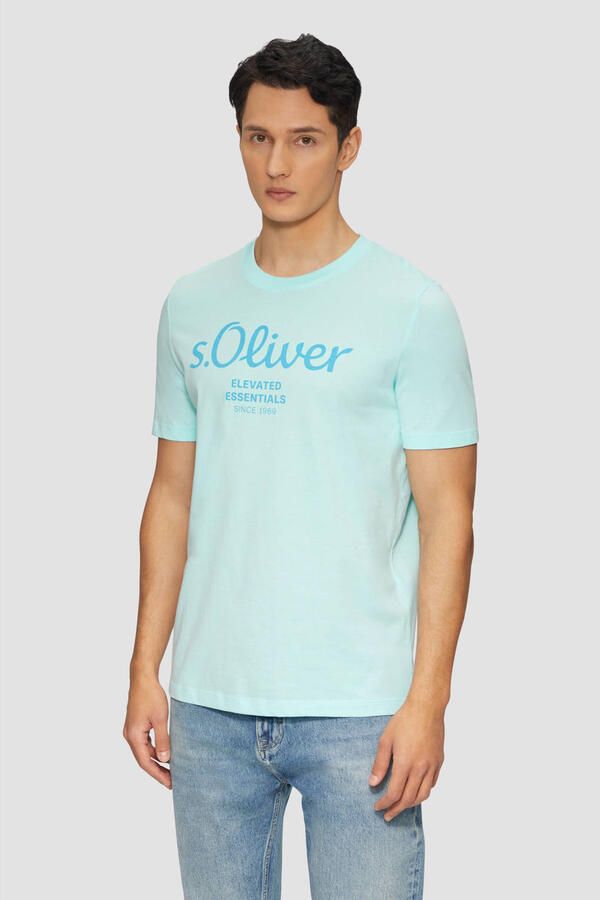 S.Oliver RED LABEL Regular fit T-shirt van puur katoen met grote labelprint - Foto 3