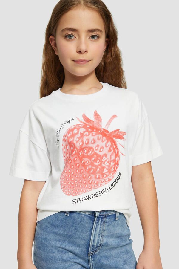 S.Oliver RED LABEL Relaxed fit T-shirt van puur katoen met motief aan de voorkant - Foto 2