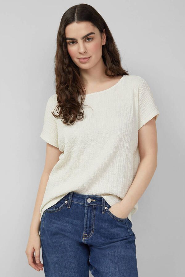 S.Oliver RED LABEL relaxed fit T-shirt met structuurpatroon