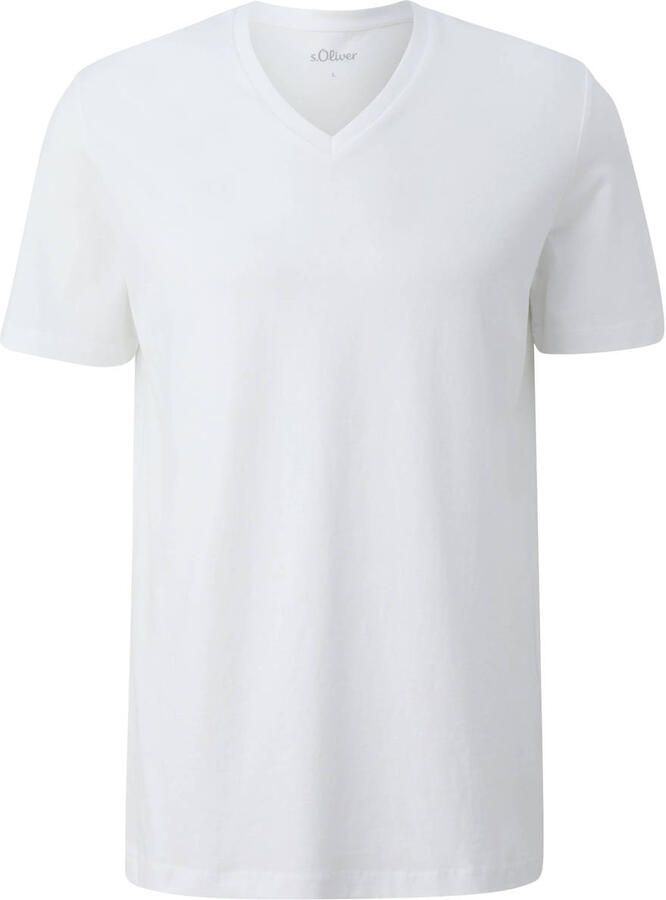 S.Oliver Shirt met V-hals van puur katoen - Foto 2