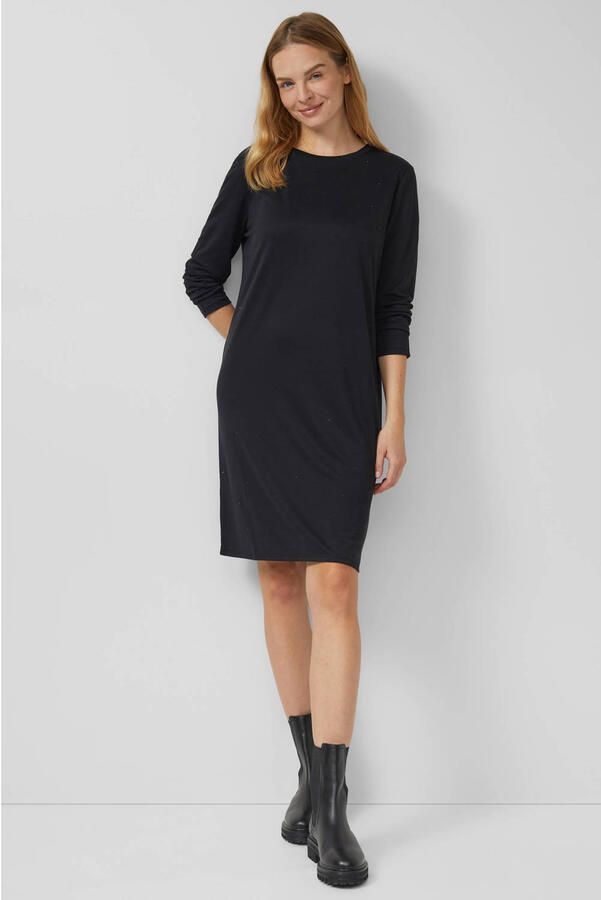 S.Oliver t-shirtjurk midi jurk met stippen zwart - Foto 3