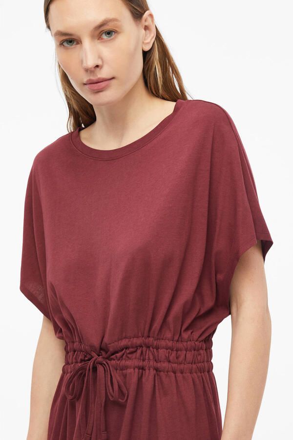 S.Oliver T-shirtjurk zomerjurk donkerrood