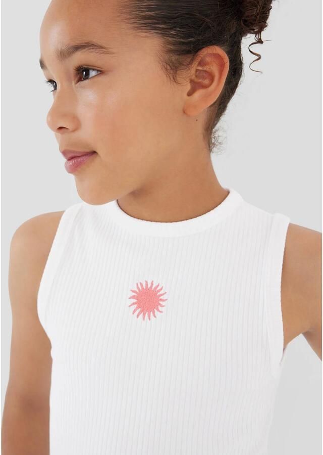 S.Oliver tanktop rib gebreid wit - Foto 2