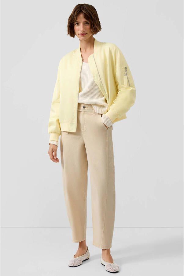 S.Oliver tapered high waist casual broek ecru