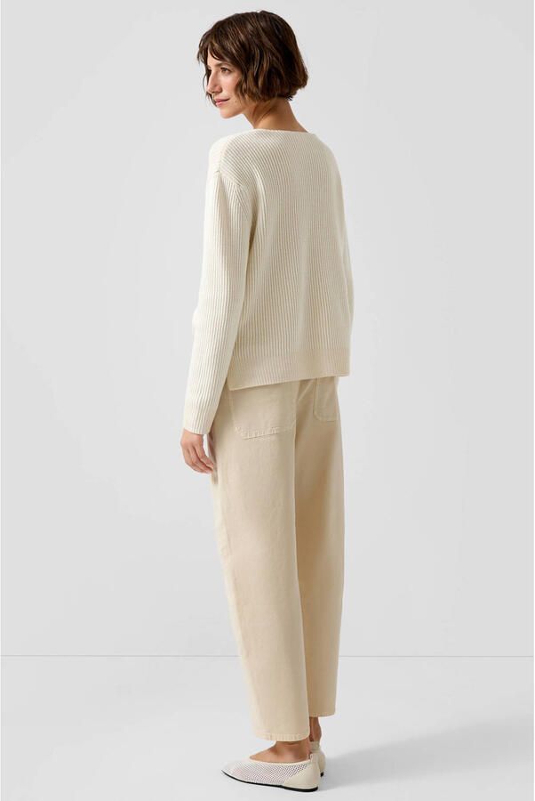 S.Oliver tapered high waist casual broek ecru - Foto 2