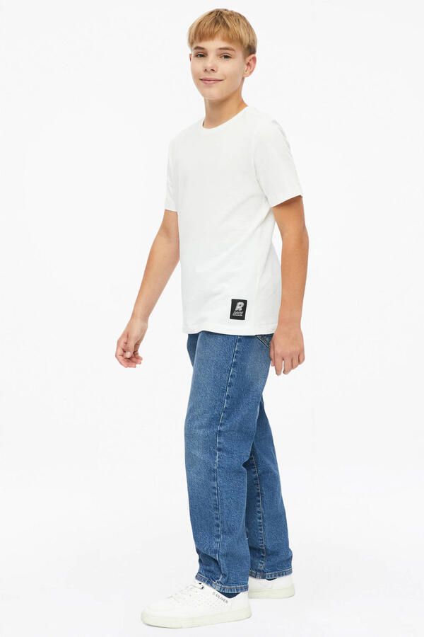 S.Oliver tapered jeans donkerblauw Jongens Denim Effen - Foto 2