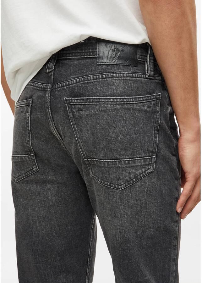 S.Oliver tapered regular fit jeans antraciet