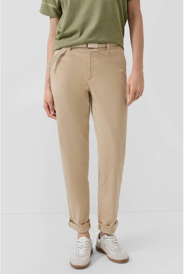 S.Oliver tapered regular waist casual broek beige