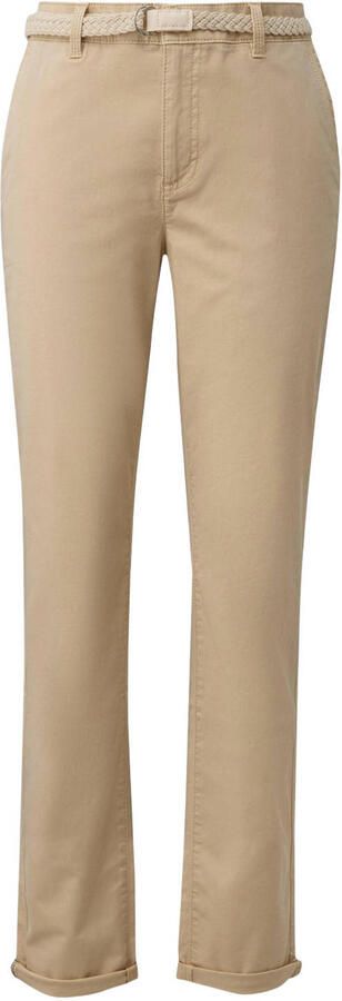 S.Oliver tapered regular waist casual broek beige - Foto 3