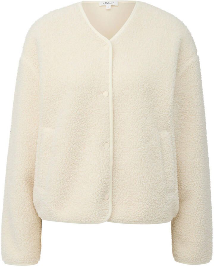 S.Oliver Curve Plus Size teddy jas ecru