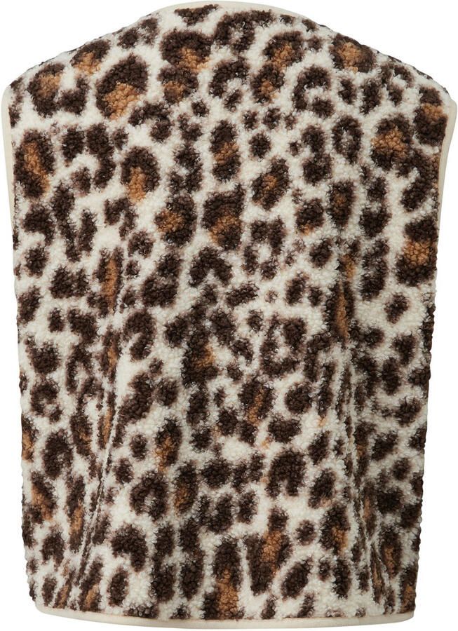 S.Oliver teddy gilet met panterprint bruin - Foto 2