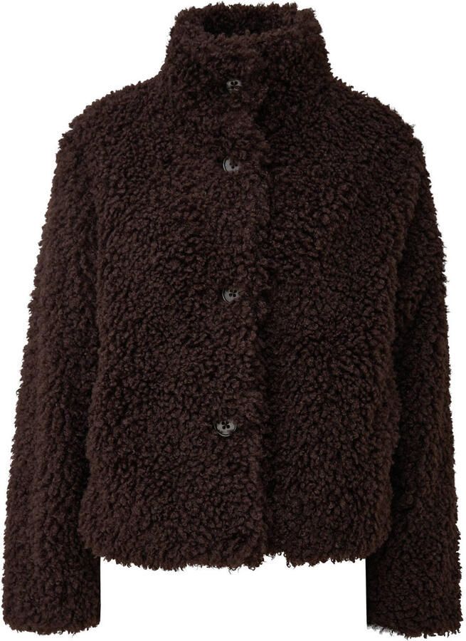 S.Oliver teddy jas donkerbruin