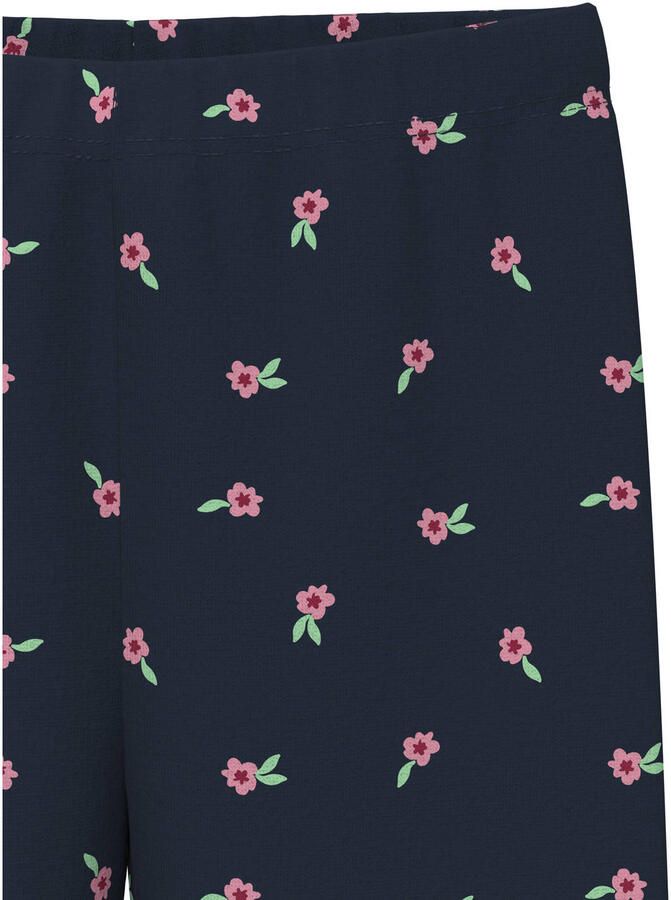 S.Oliver Thermo fleece legging met bloemenprint marineblauw - Foto 2