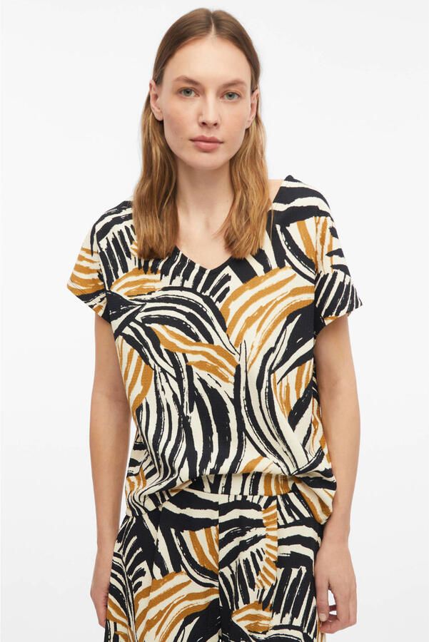 S.Oliver top beige zwart