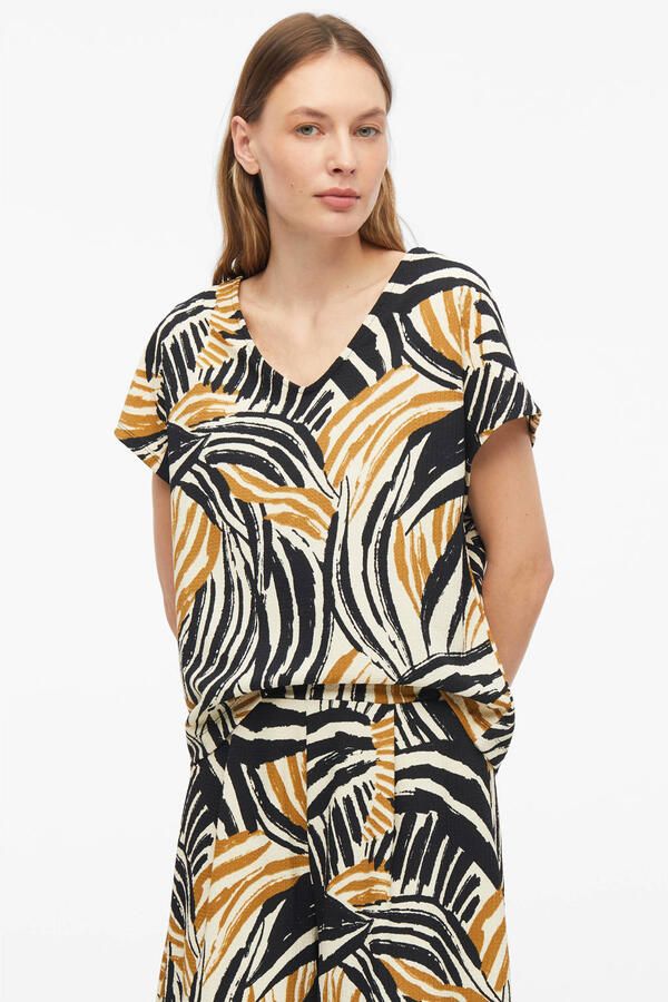 S.Oliver top beige zwart - Foto 3