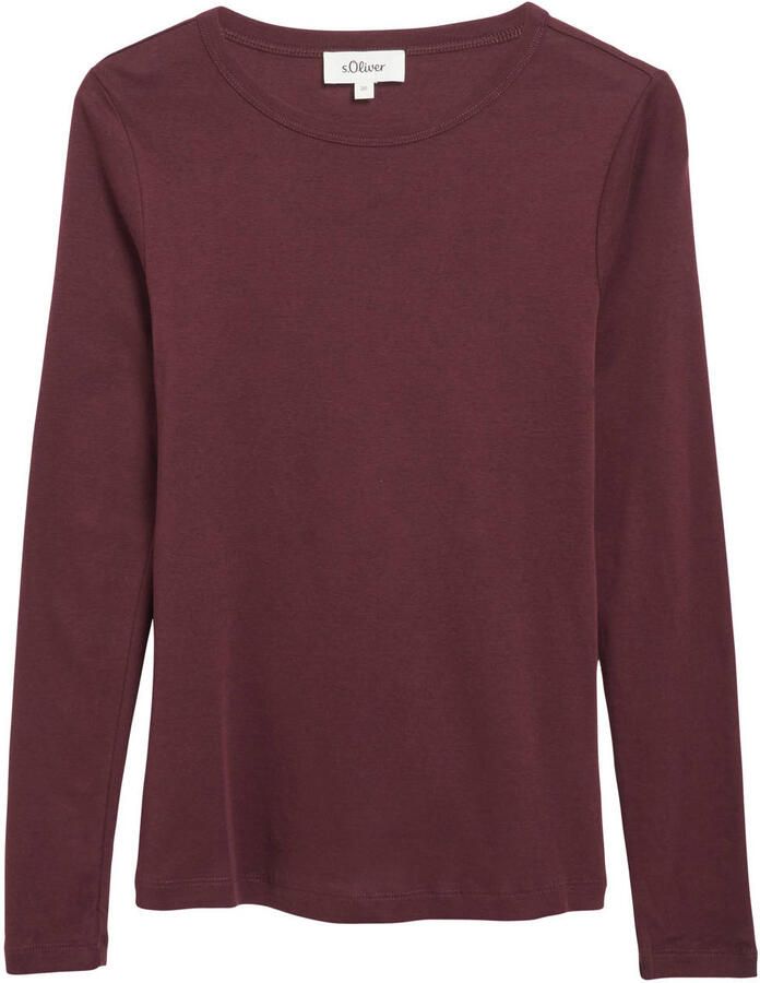 S.Oliver RED LABEL Slim fit shirt met lange mouwen van puur katoen