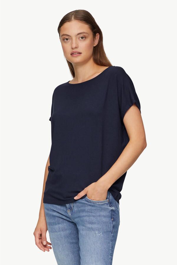 S.Oliver RED LABEL T-shirt van viscosemix met ronde hals