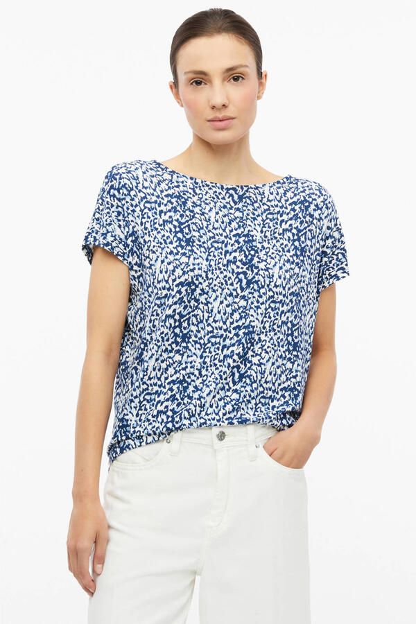S.Oliver top met print donkerblauw