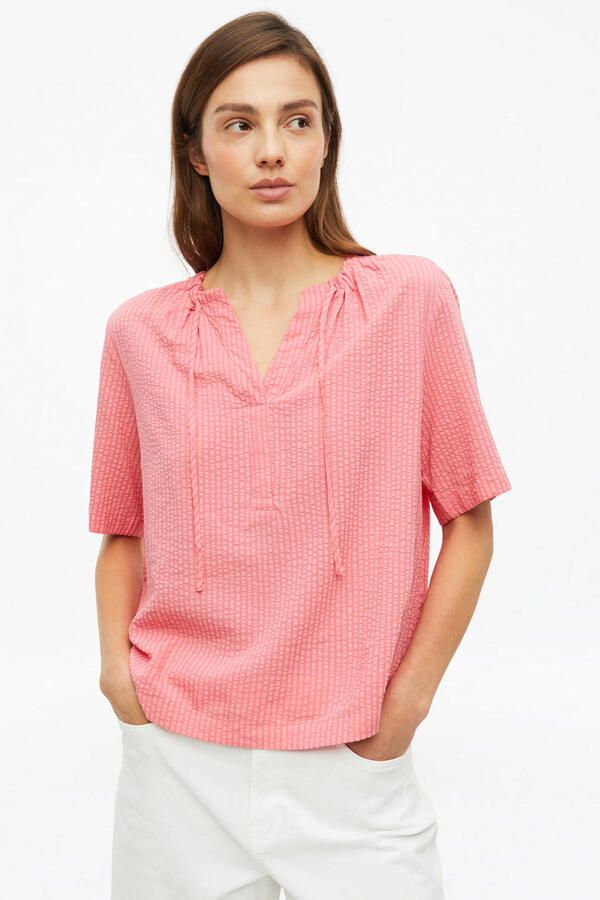 S.Oliver top met textuur roze