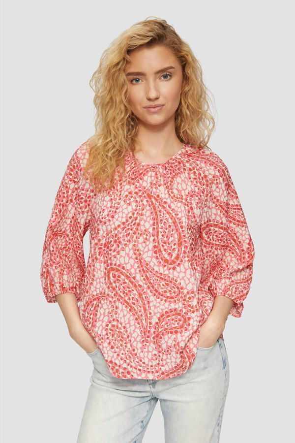 S.Oliver RED LABEL Relaxed-fit blouseshirt van viscosemix - Foto 2