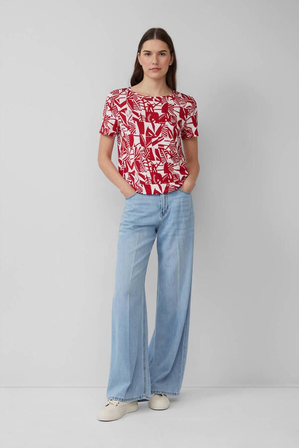 S.Oliver Shirt met print in o-vorm met cut-out - Foto 2