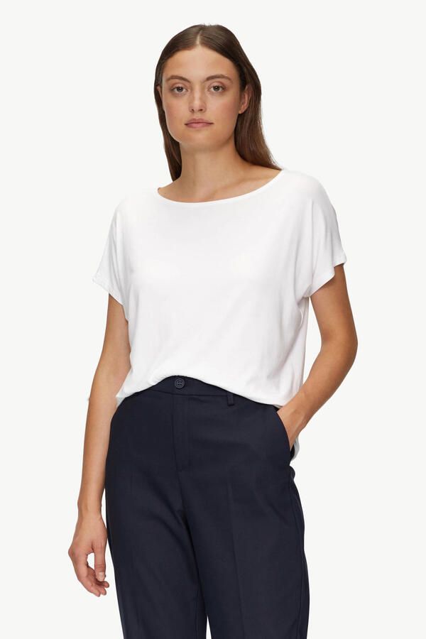 S.Oliver RED LABEL T-shirt van viscosemix met ronde hals