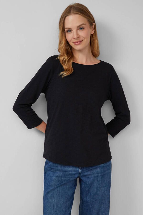 S.Oliver RED LABEL Relaxed fit T-shirt met 3 4-mouwen van puur katoen