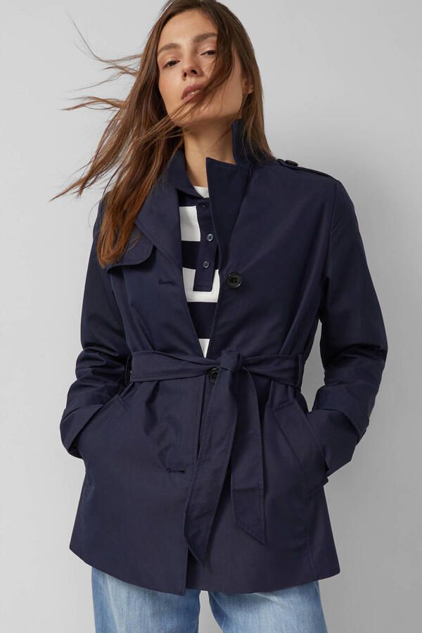 S.Oliver trenchcoat marineblauw