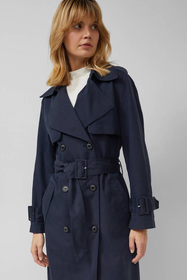 S.Oliver trenchcoat marineblauw