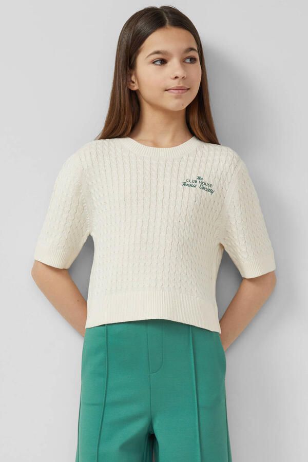 S.Oliver RED LABEL Regular fit gebreid shirt van Katoenmix