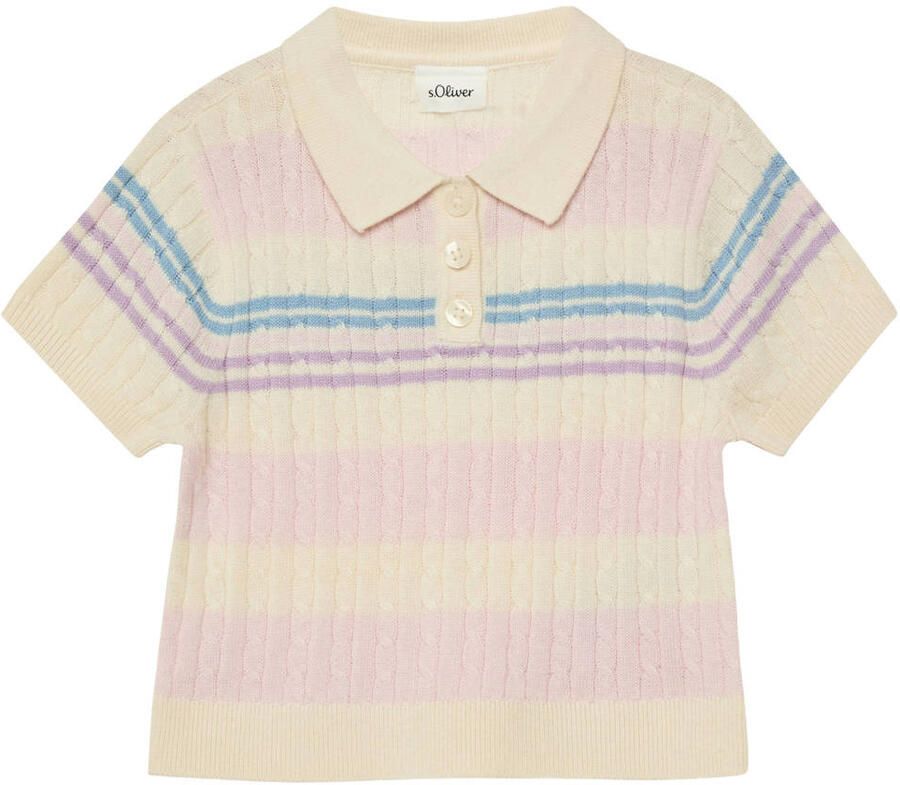 S.Oliver RED LABEL regular fit gebreid shirt van katoenmix