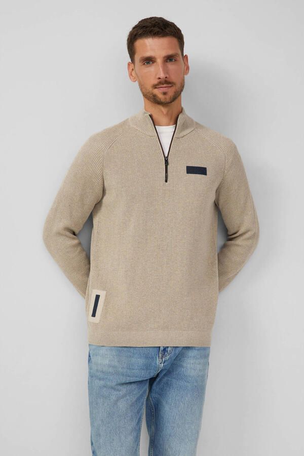 S.Oliver Schipperstrui in tricot-look - Foto 3