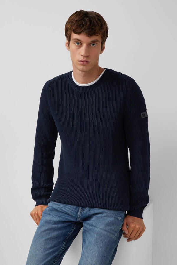 S.Oliver Gebreide trui met ribboorden - Foto 1