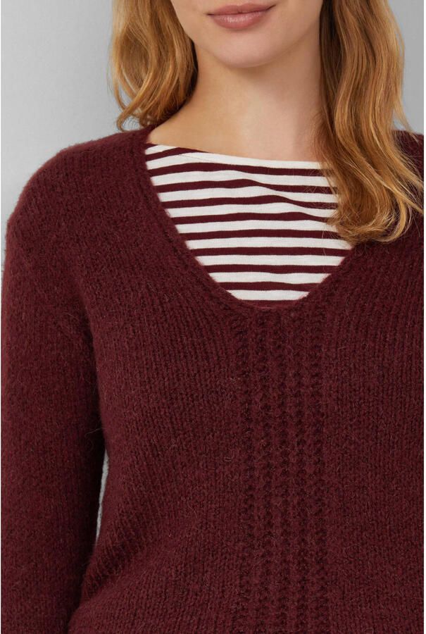 S.Oliver Gebreide trui met v-hals - Foto 1