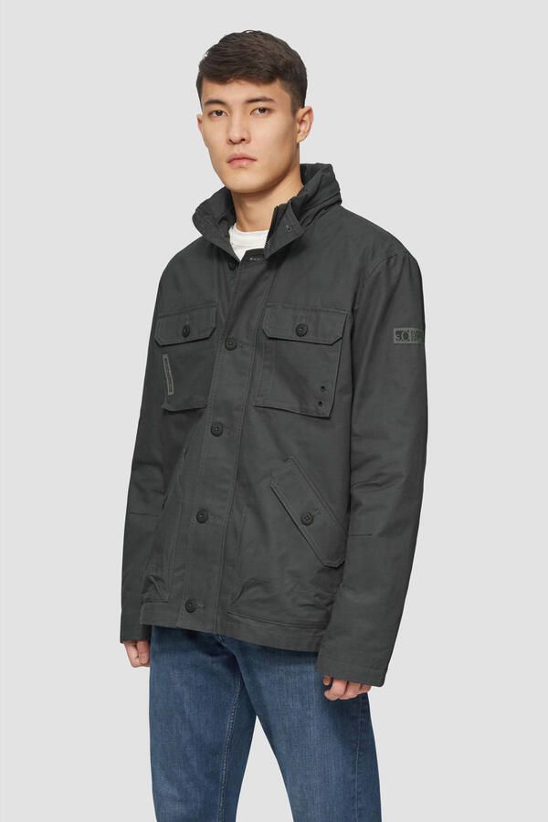 S.Oliver RED LABEL Regular fit bomberjack in utility-stijl met capuchon in de kraag - Foto 3