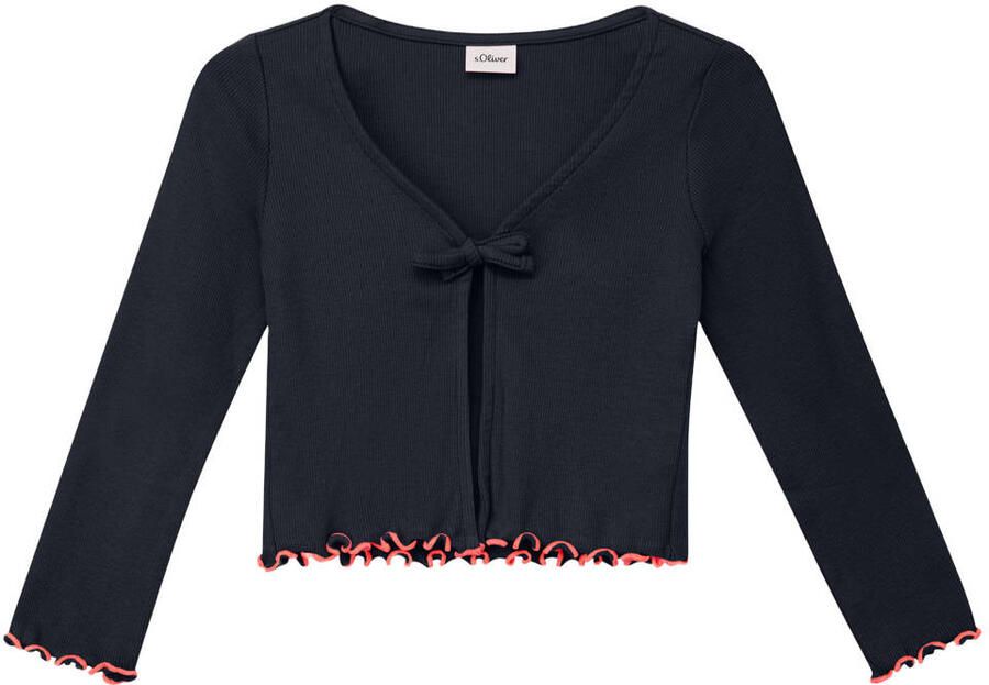 S.Oliver vest rib gebreid donkerblauw