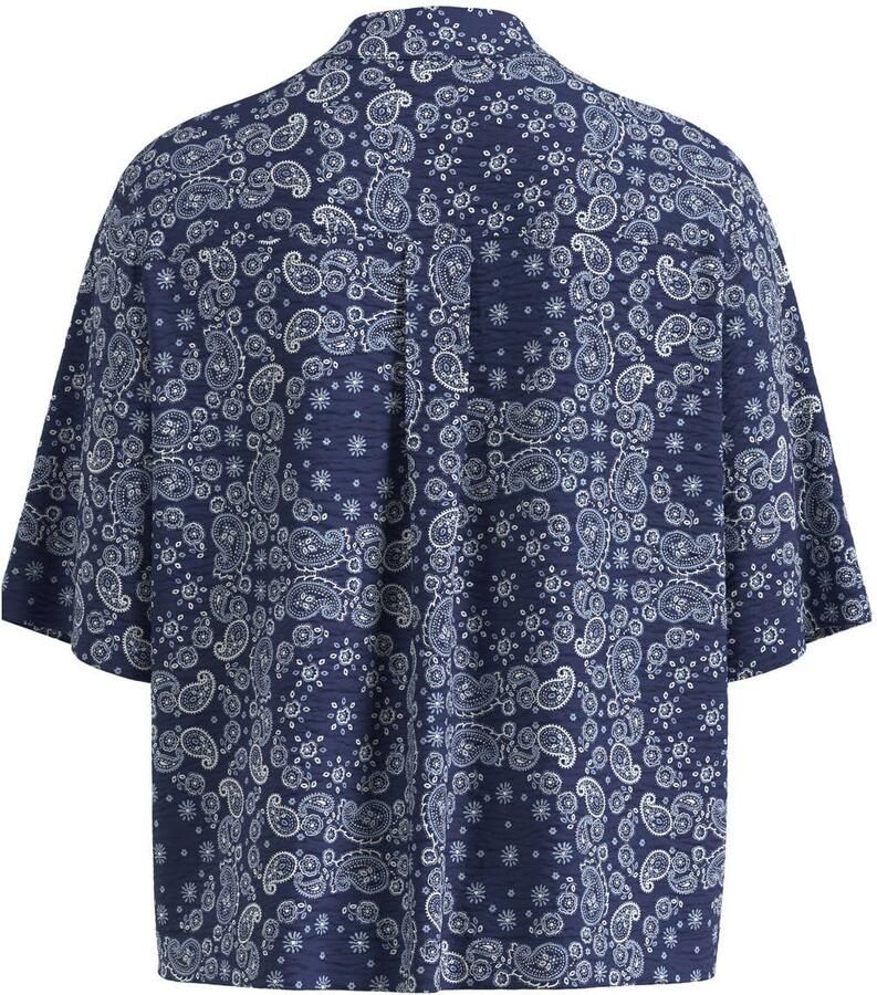 S.Oliver viscose blouse met paisley donkerblauw