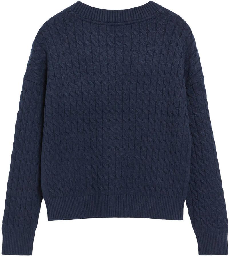S.Oliver viscose gebreide trui donkerblauw