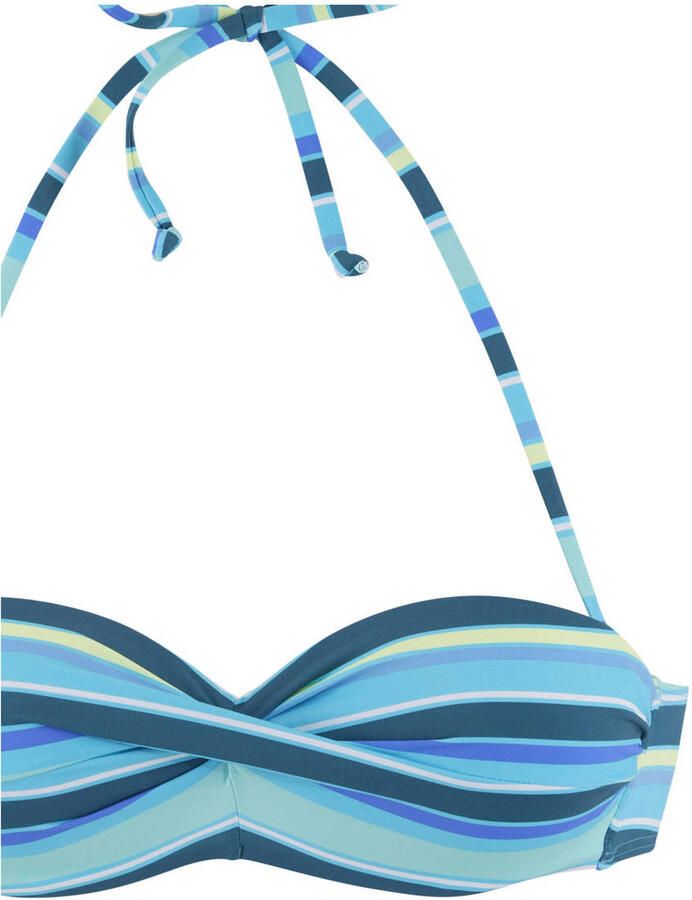 S.Oliver RED LABEL Beachwear Beugelbikinitop in bandeaumodel Fun in een trendy streepdessin