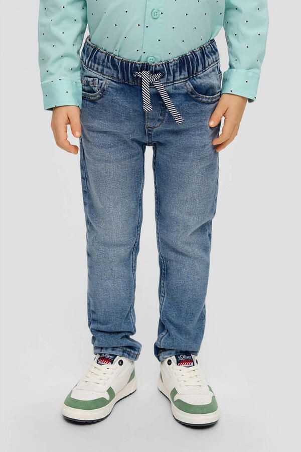 S.Oliver RED LABEL Slim fit jeans met elastische band en tunnelkoord - Foto 2