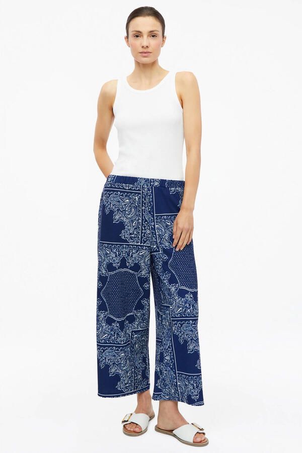 S.Oliver wide leg broek donkerblauw