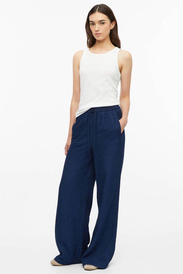 S.Oliver RED LABEL Wijde broek van puur katoen