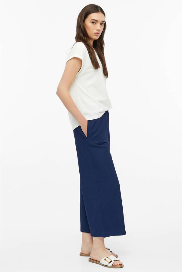 S.Oliver wide leg broek donkerblauw - Foto 2