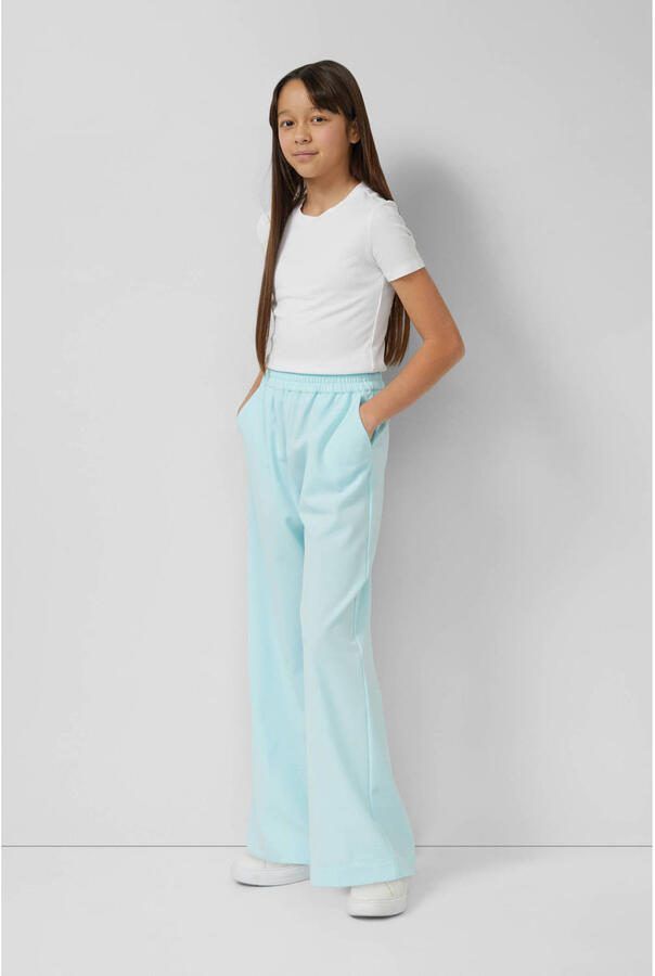 S.Oliver wide leg casual broek blauw