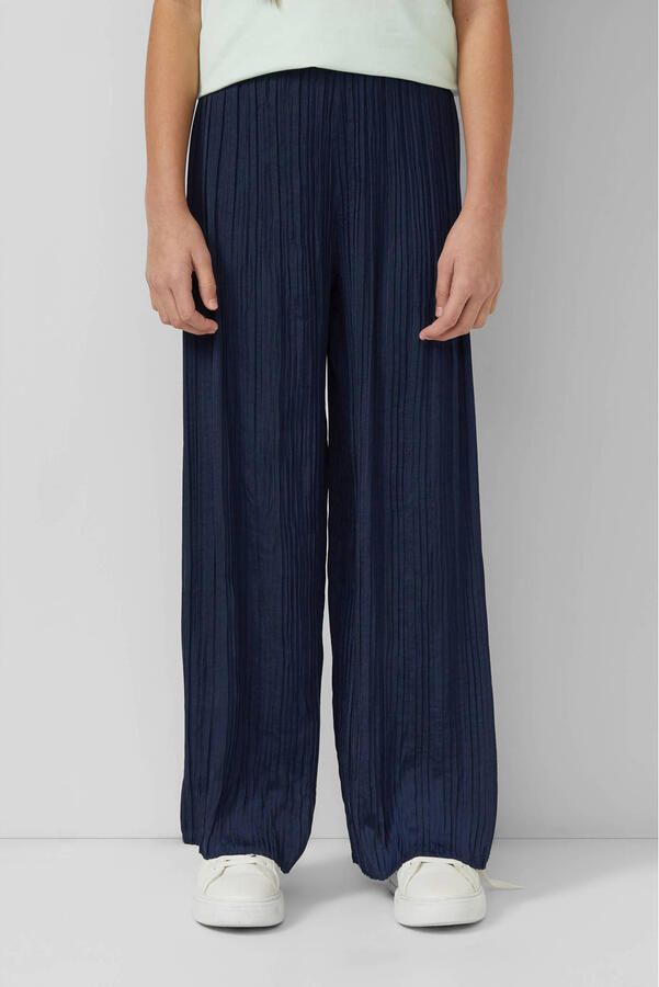 S.Oliver RED LABEL Loose fit wijde broek met plissélook