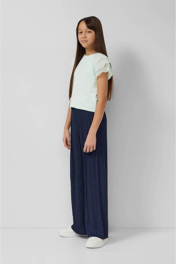S.Oliver RED LABEL Loose fit wijde broek met plissélook - Foto 3